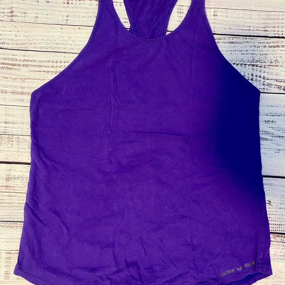 Women's Purple UnderArmour Tank Top - Picture 1 of 3